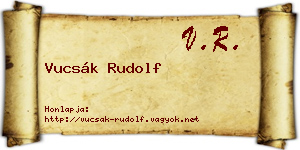 Vucsák Rudolf névjegykártya